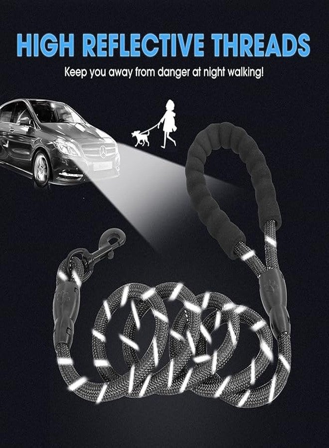 Kelexx Strong Reflective Dog Leash for Small Medium Large Dogs - Heavy-Duty Rope Lead with Soft Padded Handle, 360° Tangle-Free Swivel Clip, Durable & Safe for Night Walking - Image 5